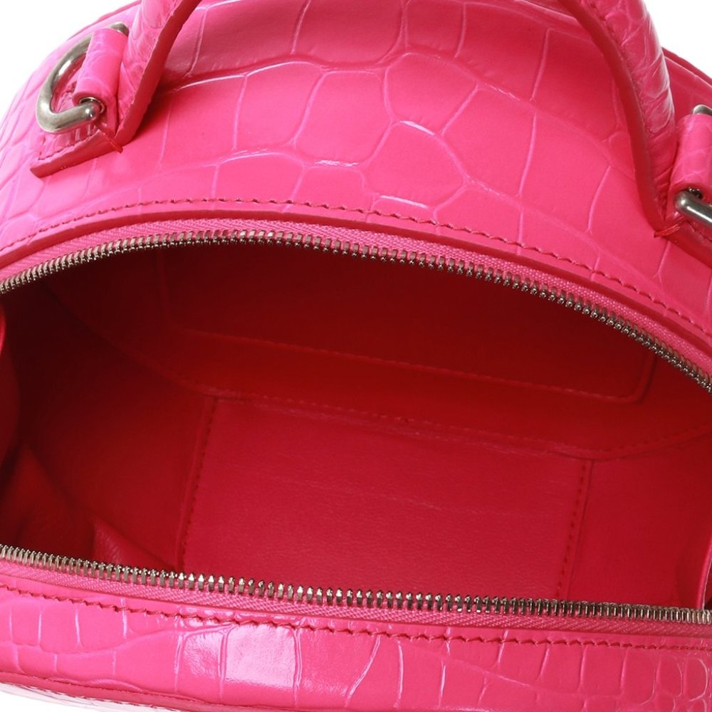 Balenciaga Vanity Round Croc Embossed Bag NWT - Picture 5 of 13